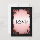 Red Rose Gothic RSVP met menukeuze (Achterkant)