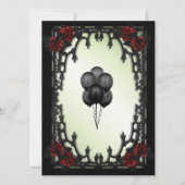 Red Rose Gothic Sweet Sixteen Iron Gate Kaart (Achterkant)