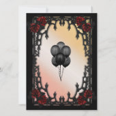 Red Rose Gothic Sweet Sixteen Iron Gate Kaart (Achterkant)