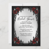 Red Rose Gothic Vrijgezellenfeest Iron Gate Kaart (Voorkant)