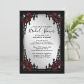 Red Rose Gothic Vrijgezellenfeest Iron Gate Kaart (Staand voorkant)