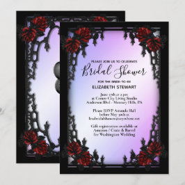 Red Rose Gothic Vrijgezellenfeest w Registration I Kaart