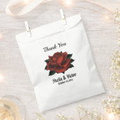 Red Rose Gothic Weddenschap Persoonlijk Bedankt Bedankzakje (Geknipt)