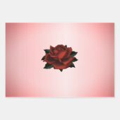 Red Rose Gothic Wedding Inpakpapier Vel (Voorkant)