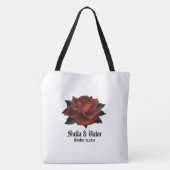 Red Rose Gothic Wedding Personal Canvas tas (Achterkant)