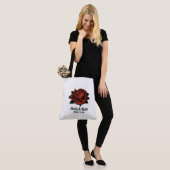 Red Rose Gothic Wedding Personal Canvas tas (Op model)