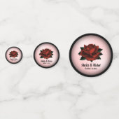 Red Rose Gothic Wedding Personal Confetti (Voorkanten)