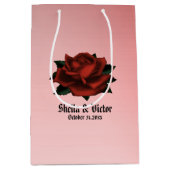 Red Rose Gothic Wedding Personal Medium Cadeauzakje (Voorkant)