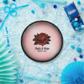 Red Rose Gothic Wedding Personal Papieren Bordje (Feest)