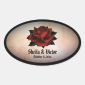 Red Rose Gothic Wedding Personal perach Stickers (Voorkant)