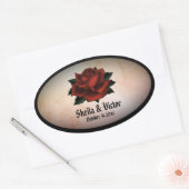 Red Rose Gothic Wedding Personal perach Stickers (Envelop)
