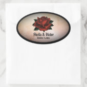 Red Rose Gothic Wedding Personal perach Stickers (Tas)