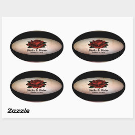 Red Rose Gothic Wedding Personal perach Stickers