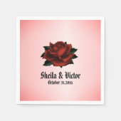 Red Rose Gothic Wedding Personal Servet (Voorkant)