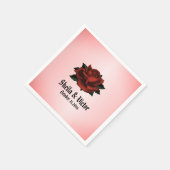 Red Rose Gothic Wedding Personal Servet (Hoek)