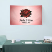 Red Rose Gothic Wedding Personal Spandoek (Beurs)