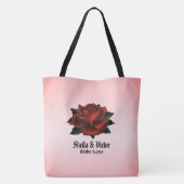 Red Rose Gothic Wedding Personal Tote Bag (Achterkant)