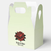 Red Rose Gothic Wedding Personalized Bedankdoosjes (Geopend)