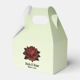 Red Rose Gothic Wedding Personalized Bedankdoosjes