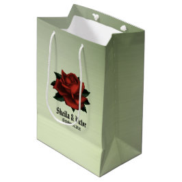 Red Rose Gothic Wedding Personalized Medium Cadeauzakje