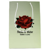 Red Rose Gothic Wedding Personalized Medium Cadeauzakje (Voorkant)