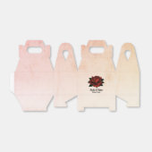 Red Rose Gothic Wedding Personalized Peach Bedankdoosjes (Uitgevouwen)