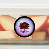 Red Rose Gothic Wedding Persoonlijk Paars Labels (Aangebracht)