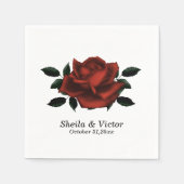 Red Rose Gothic Wedding Servet (Voorkant)