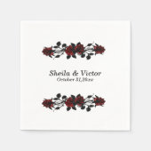 Red Rose Gothic Wedding Servet (Voorkant)