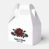 Red Rose Gothic Wedding Wit Persoonlijk Bedankdoosjes (Achterkant)