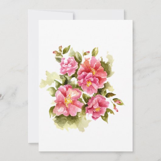 Red Rose Group voor Monogram Bedankkaart (Voorkant)