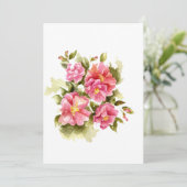 Red Rose Group voor Monogram Bedankkaart (Staand voorkant)