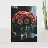 Red Rose Halloween Schedel Bloemen Kaart (Achterkant)