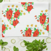 Red Rose Hand Towel Theedoek (Gevouwen)
