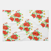 Red Rose Hand Towel Theedoek (Horizontaal)