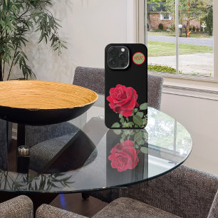 Red Rose - Handgeschilderd - monogram iPhone 13 Pro Hoesje