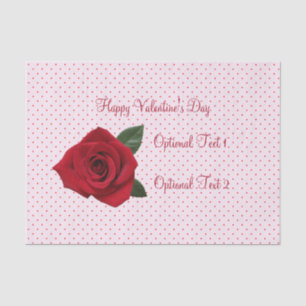 Red Rose Happy Valentine's Day Gift Tissue Paper Tissuepapier