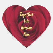 Red Rose Hart Sticker (Voorkant)