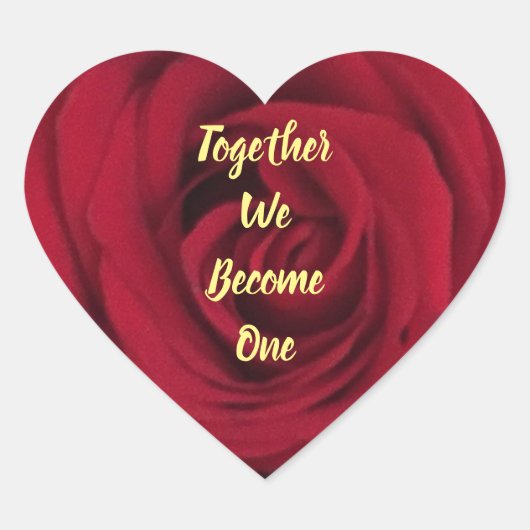 Red Rose Hart Sticker (Voorkant)