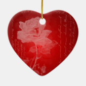 Red Rose Heart Ornament (Achterkant)