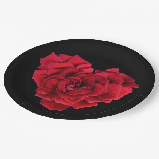 Red Rose Heart Papieren Bordje (Gekanteld)