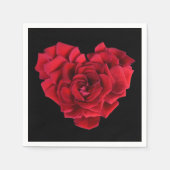 Red Rose Heart Servetten (Voorkant)