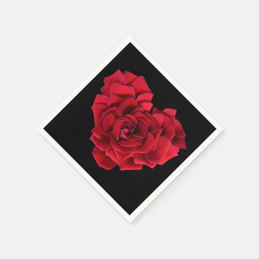 Red Rose Heart Servetten (Hoek)