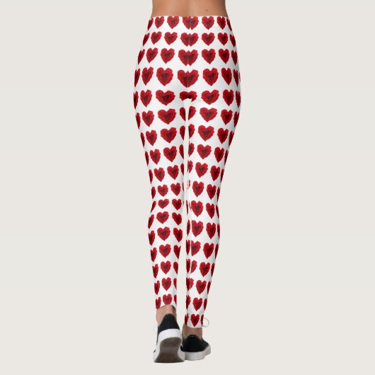 Red Rose Heart Shape - Leggings voor vrouwen (Achterkant)