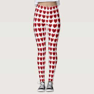 Red Rose Heart Shape - Leggings voor vrouwen