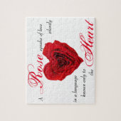 Red Rose Heart Shape - Valentijnsdag Puzzle Legpuzzel (Verticaal)