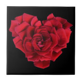 Red Rose Heart Tegeltje (Voorkant)