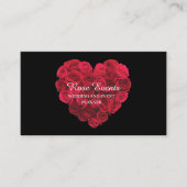 Red Rose Heart Visitekaartje (Voorkant)