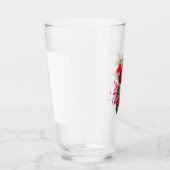 Red Rose Hearts Valentijnsdag Party Glass Cup Glas (Rechts)