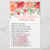 Red Rose Hoe goed ken je het verjaardagsmeisje? (Voorkant)